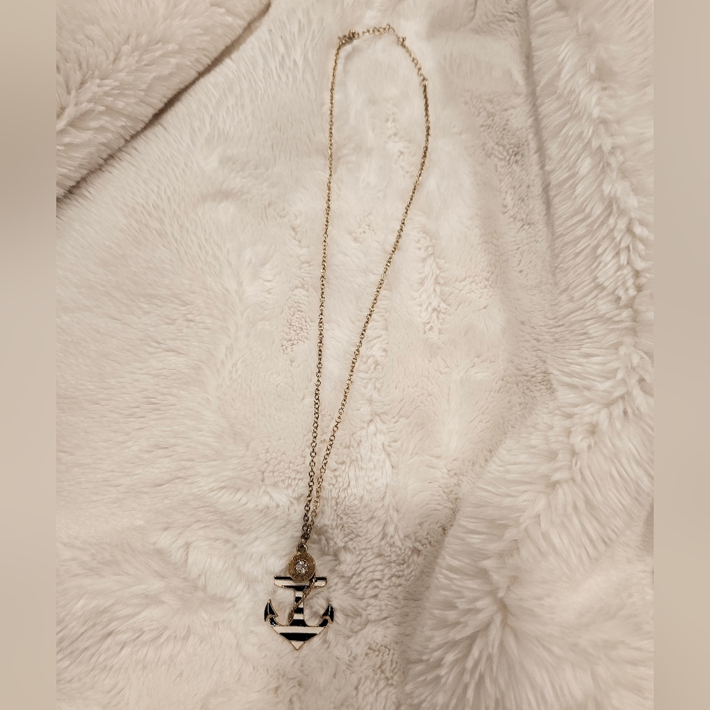 Anchor Navy Nautical necklace